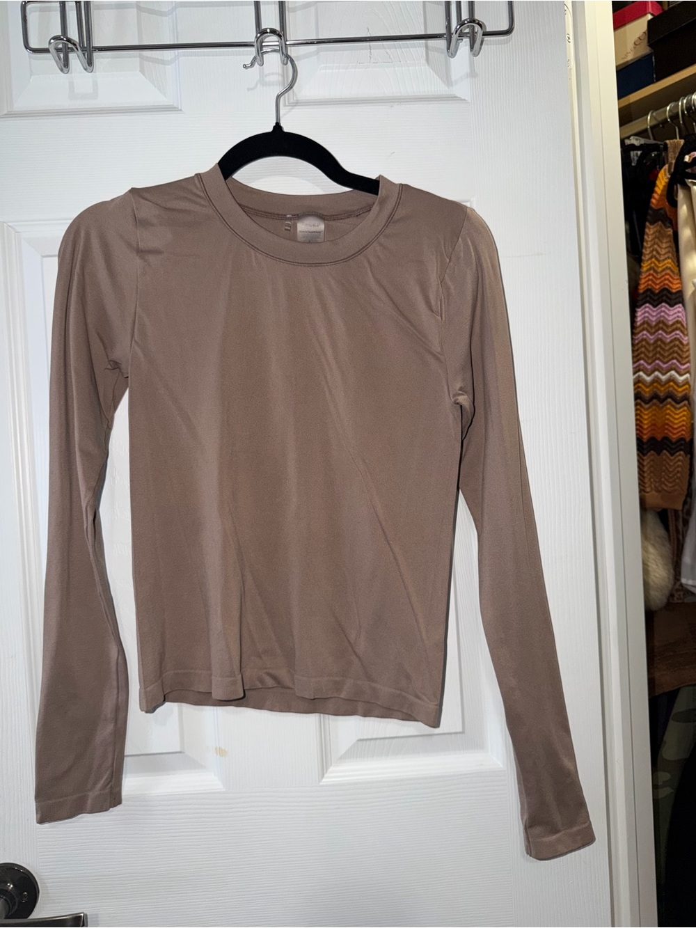 Sunday Best Long Sleeve Crewneck Top in Taupe
